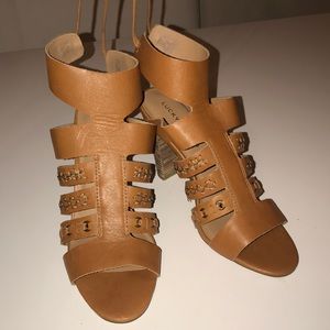 Leather Lucky Brand Lace Up Heels
